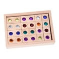 thumbnail image 1 of Milaget Wood Rainbow Stacking Game Creative Bricks Toys Stacking Blocks Toys for Baby 32 Pcs, 1 of 8