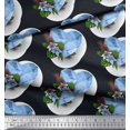thumbnail image 2 of Soimoi Poly Georgette Fabric Tropical Flower & Heart Fabric Prints by Yard 42 Inch Wide, 2 of 3