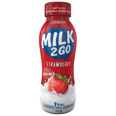 Milk2Go 1 % Lait Partiellement Écrémé aux Fraises