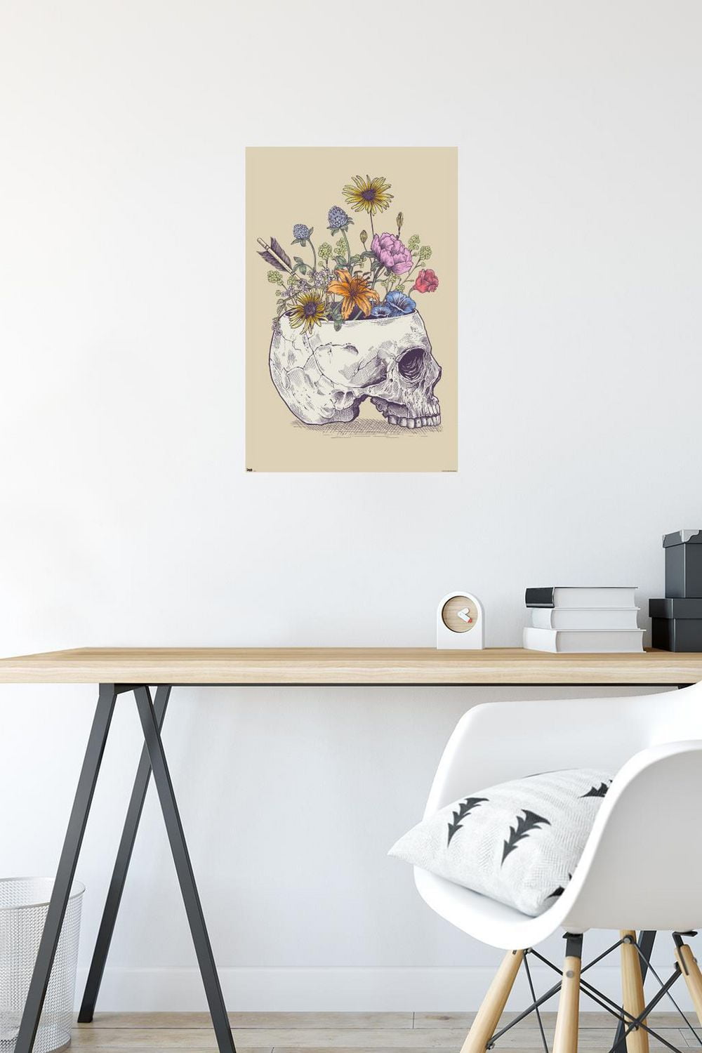 Rachel Caldwell - Flower Skull Wall Poster
