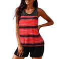 thumbnail image 2 of Women With Shorts Athletic Bathing Suits Racerback Tank Tops Swimwear, 2 of 3