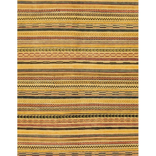 Ahgly Company Indoor Rectangle Abstract Orange Abstract Area Rugs, 2' x 5'