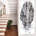 thumbnail image 1 of Aggressive Gray Dog Watercolor - Animal Canvas Wall Art, 1 of 3