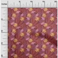 thumbnail image 2 of oneOone Polyester Spandex Pink Fabric Tropical Leaf Craft Projects Decor Fabric Printed By The Yard 56 Inch Wide, 2 of 5