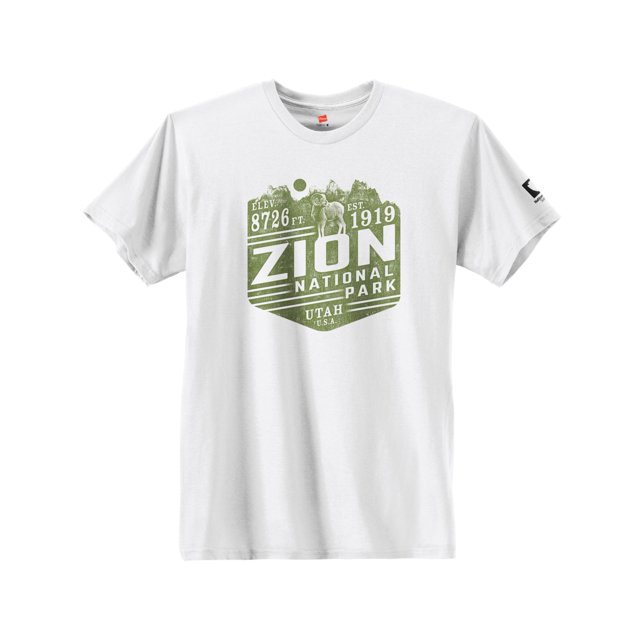 Hanes Mens Graphic Tee, M, Zion/White