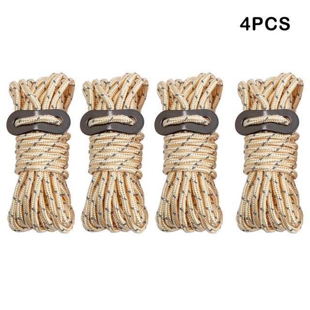 serony 4X Tent Lanyard Reflective Rope Wind Cord High-strength Fine Workmanship DIY Prop Universal Outdoor Accessories Replaced Part Khaki