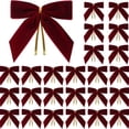 thumbnail image 1 of Aufmer 125 Pcs Small Velvet Christmas Bows, Bows for Wreath Gift Craft, Wedding Party Home Decoration, 1 of 5