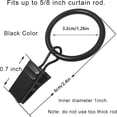 thumbnail image 3 of Fixing Clip Heavy Duty Metal Curtain Ring Holder for Drapery Hooks Roman Rods – Durable Black Curtain Rings with Clips for Secure Hanging across Living Room and Bedroom 40PCS, 3 of 8