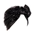 thumbnail image 1 of Turban Musulman pour Femmes avec Nœud, Paillettes, Bonnet, Foulard, Couvre-Chef, 1 of 2