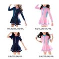 thumbnail image 3 of fastboy Polyester Slimming Line Hem Bathing Suit For Summer Beach Days Fabric Is Soft And Comfortable Navy short sleeved 2XL, 3 of 6