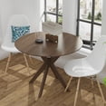 thumbnail image 3 of Costway Modern Round Wood Dining Table 35" W/ Solid Wood Legs& Base for Home, Office, 3 of 10