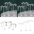 thumbnail image 3 of ziyahi 3x Iron T Bar Earring Necklace Jewelry Display Stand Rack White-Wave, 3 of 9