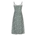 thumbnail image 4 of drppepioner Robe d'Été Femme Grande Taille Liquidation Mode Femme Camis Sans Manches Col en V Combinaison Imprimé Floral Robe Fendue de Plage, 4 of 7