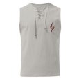 thumbnail image 1 of Tank Top for Men, Men Summer Drawstring Pocket Solid Color Printed Sleeveless Tank Top Casual Shirt, 1 of 3