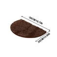 thumbnail image 2 of Half Round Water Absorbing Non-Slip Carpet Mat for Bathroom and Bedroom 40x60cm Soft Microfiber Area Rug with Rubber Backing Easy Care and Stylish Design, 2 of 6