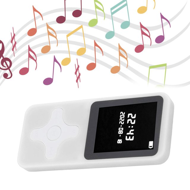 Lecteur MP3, Lecteur de Musique Numérique BT 5.0, Lecteur de Musique HiFi Portable avec Écran LCD 1.77 Pouces, Haut-Parleur HD Intégré, Radio FM, Photo / Vidéo, Enregistreur, Réveil, Livre Numérique