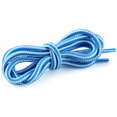 thumbnail image 2 of INSPIRE CHIC Unisex Round Rope Dual Colored Striped 1/5 Thick Boot Shoelace 120cm / 47.24" White Blue, 2 of 4