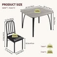 thumbnail image 2 of Kojooin Dining Table Set for 2, Kitchen Table and Chairs with Chamfer Design, 3 Piece Dining Room Set with Cushion Seats for Small Spaces, Home Kitchen, Apartment, 2 of 7