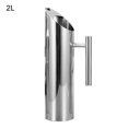 thumbnail image 1 of Pichet d'Eau en Acier Inoxydable pour Thé Froid, Carafe avec Poignée, Café, Pot d'Eau en Acier Inoxydable, Pot à Boisson pour Pub Restaurant, L, 2 L, 1 of 9