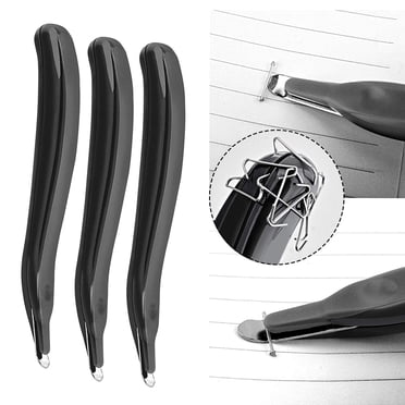 WIFKLSIIPG 3 PCS Staple Remover Puller Rubberized Staples Remover Staple Removal Tool for School Office Home(Black)
