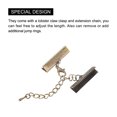 thumbnail image 4 of Unique Bargains 10Set Ribbon Crimp Clamp Ends Lobster Claw Clasps & Chain 25mm Bronze Tone for DIY, 4 of 7