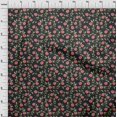 thumbnail image 4 of oneOone Tissu Popeline de Coton Rouge Floral Rétro Projets d'Artisanat Décor Tissu Imprimé au Mètre 42 Pouces de Large, 4 of 5