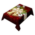 thumbnail image 3 of Boovnll 5Pcs Christmas Tablecloth & Chair Cover Set, 55x55" Christmas Printing Rectangle Table Cloth Table for Holiday Dinner Table Party Decor, Christmas Decorations, 3 of 9