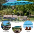 thumbnail image 4 of Patiojoy Parasol de Patio Double Face de 15 Pieds avec Base, Parasol de Marché Extra-Grand pour l'Extérieur, Turquoise, 4 of 8