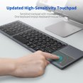 thumbnail image 2 of Amdohai Foldable Bluetooth Keyboard with Touchpad Compatible with iOS/Mac OS - Multi Device Rechargeable Wireless Keyboard with Trackpad for iMac, iPad, iPad Pro, iPad Air, iPad Mini, iPhone, 2 of 9