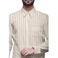 thumbnail image 3 of BESTMAN Cotton Formal Shirts For Men Slim Fit Printed Full Sleeve Shirts For Men, 3 of 5