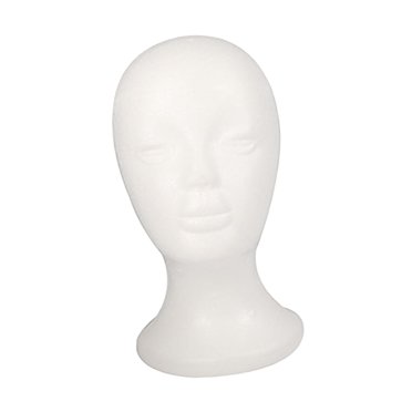 Mannequin Tête Postiche Support Polyvalent Support Foulard Présentoir de Bijoux Mannequin Tête Présentoir pour Postiches Écouteurs Chapeaux Bijoux Style Maison C