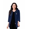 thumbnail image 2 of pure soft women's round neck sleeve lab coat jacket, 2 of 4