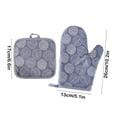 thumbnail image 3 of Tranfacy Home and Kitchen,Hot Pads for Kitchen,Thickened Insulated Gloves Oven Baking Polyester Wear Resistants Microwave Gloves Kitchen Avoid Scalding Gloves Mat Set, 3 of 4