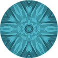 thumbnail image 1 of Ahgly Company Tapis Rond Lavable en Machine Intérieur Transitionnel Vert Cyan Foncé, 8 Pieds Rond, 1 of 7