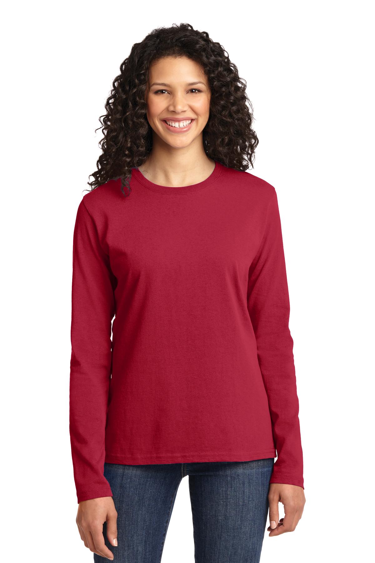 Port & Company Women's Long Sleeve Core Cotton T-Shirt LPC54LS