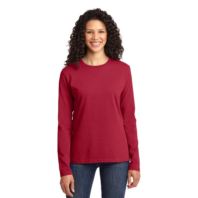 Port & Company Women's Long Sleeve Core Cotton T-Shirt LPC54LS