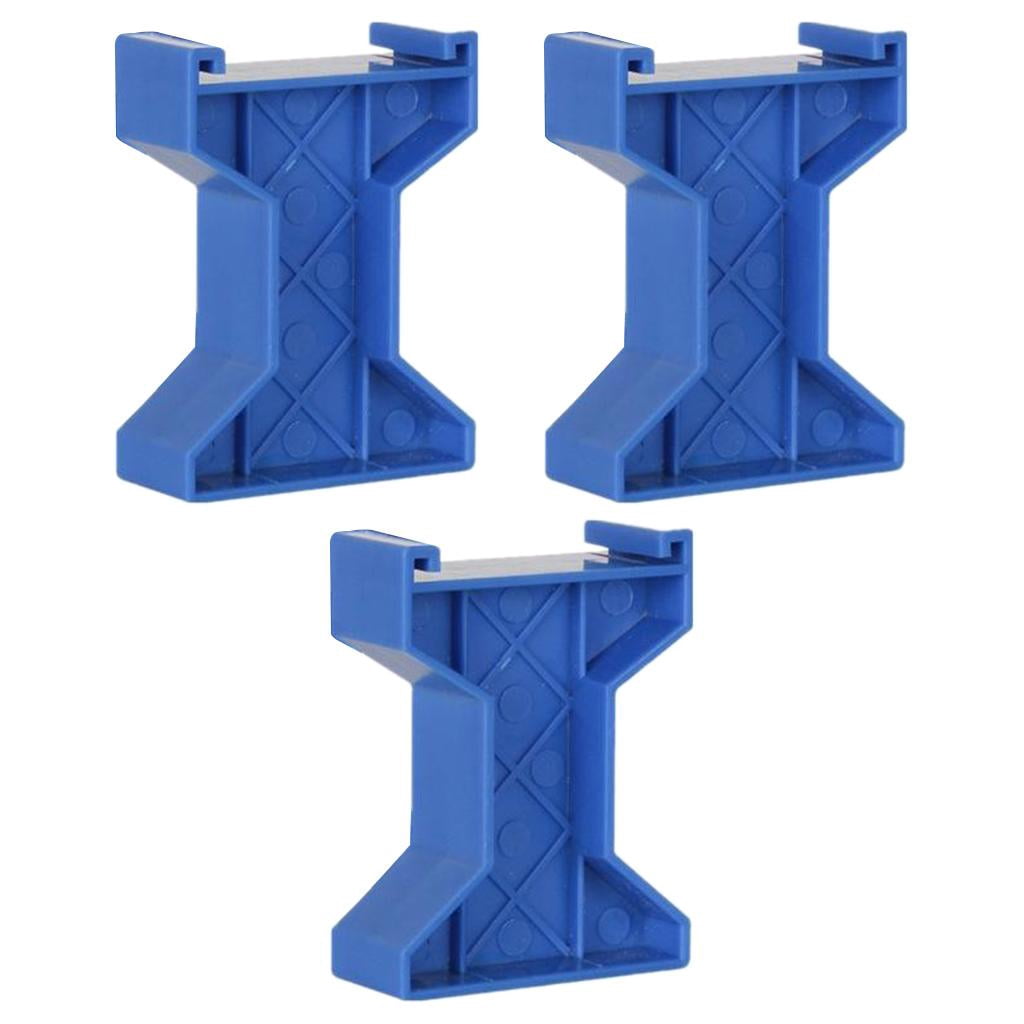 TISHITA 3 Pcs Quilles de Pont de Train Support Accessoires de Chemin de Fer en Bois Bleu