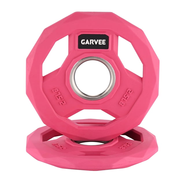 International Games 2-Inch Rubber Coated Color-Coded Weight Plates Set - Bumper Plates for Strength Training, Fractional & Change Plates, Fitness & Weightlifting - Home Gym Use