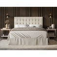 thumbnail image 1 of HMD Larry Queen Tufted Upholstered Panel Bed, Warm Gray, 1 of 3
