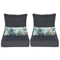 thumbnail image 1 of Aoodor Coussin de Chaise d'Extérieur 24 X 24 Pouces Résistant à l'Eau, Résistant à la Décoloration, en Tissu Oléfine, Coussins de Siège de Patio avec Housse Amovible et Sangles Ajustables pour Mobilier d'Extérieur, Ensemble de 2, Charbon, 1 of 4