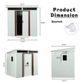 thumbnail image 3 of Newest 6ft x 5ft Outdoor Metal Storage Shed With window and Metal foundation White, 3 of 9