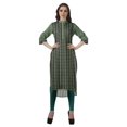 thumbnail image 2 of Moomaya Kurta d'Été en Coton Longueur Genou Imprimé Manches Retroussables Kurtis pour Femmes, 2 of 6