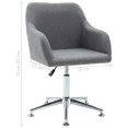 thumbnail image 4 of vidaXL Swivel Dining Chairs 2 pcs Light Grey Fabric, 4 of 5