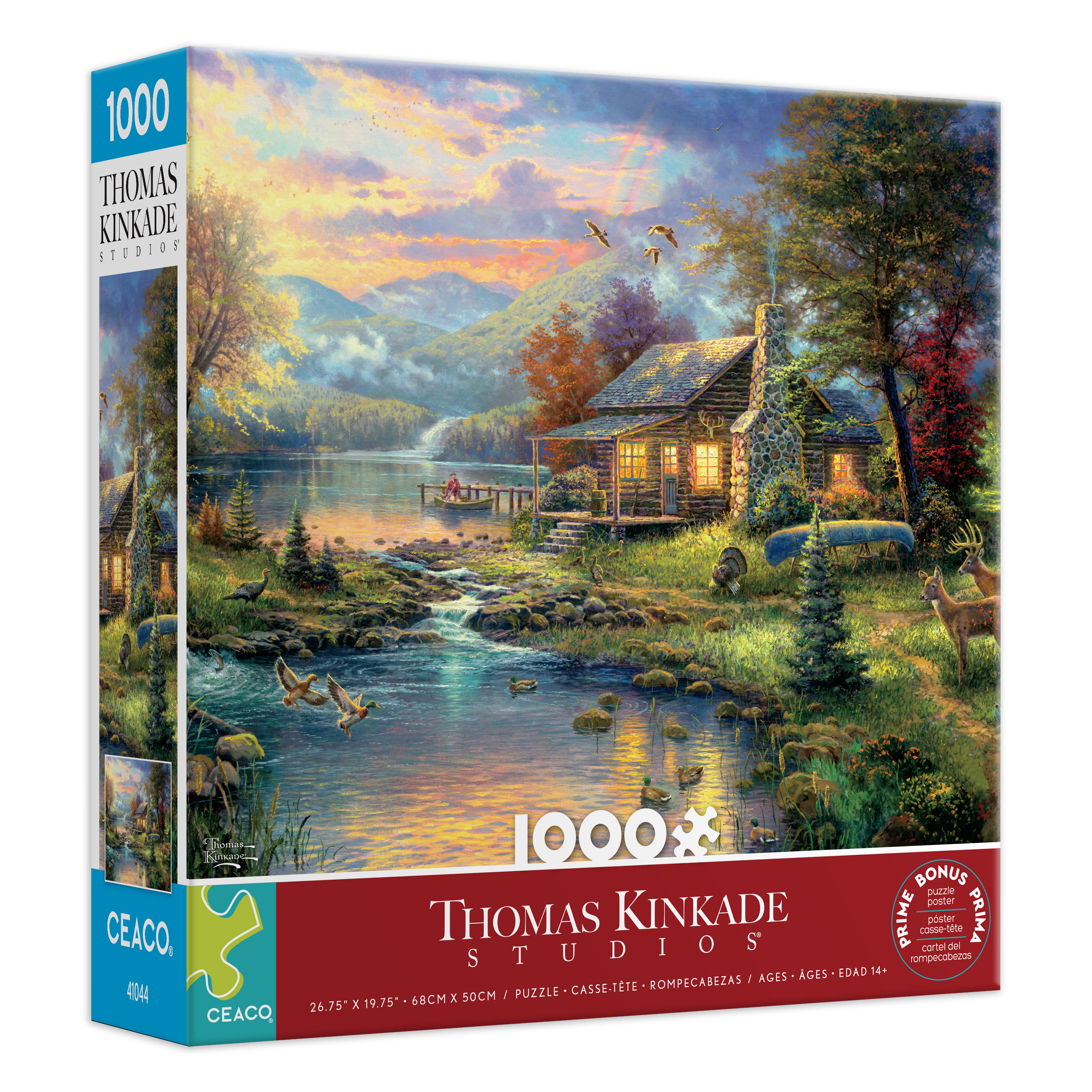 Ceaco Thomas Kinkade Nature's Paradise Puzzle en bois de 1000 pièces pour adultes, dès 14 ans+