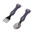 thumbnail image 1 of Cartoon Fork Spoon Stainless Steel Baby Feeding Training Spoons Forks Portable Children Animal Tableware for Kids Calf, 1 of 12