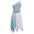 thumbnail image 4 of Jhaoyu Robe de Danse Asymétrique pour Filles Enfants, Robe de Prière Liturgique à Blocs de Couleur Bleu Clair 16, 4 of 7