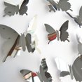 thumbnail image 2 of TIMIFIS Wall Stickers 12PCS Butterfly Silver Mirror Decoration Home Room Art 3D DIY Wall Stickers Fall Decorations For HomeFall, 2 of 2