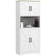 thumbnail image 1 of HOMCOM Armoire de Rangement de Garde-Manger de Cuisine avec Comptoir pour Four à Micro-Ondes, Blanc, 1 of 10