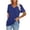 Dark Blue, variant on AherBiu Womens T Shirts V Neck Summer Cotton Tshirts Trendy Causal Loose Fitting Comfy Soft Tees Solid Color