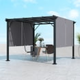 thumbnail image 2 of Outsunny 10' x 10' Retractable Pergola Canopy for Backyard, Garden, Grey, 2 of 10